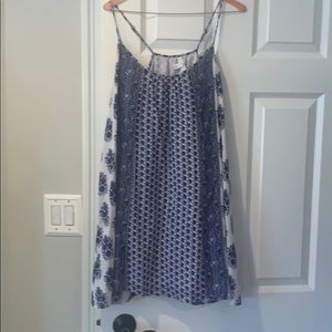 Blue and white sundress